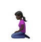Woman Kneeling: Dark Skin Tone