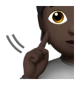 Deaf Person: Dark Skin Tone