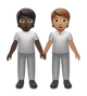 People Holding Hands: Dark Skin Tone, Medium Skin Tone