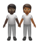 People Holding Hands: Dark Skin Tone, Medium-Dark Skin Tone