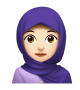 Woman With Headscarf: Light Skin Tone