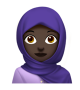 Woman With Headscarf: Dark Skin Tone