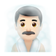 Man In Steamy Room: Light Skin Tone
