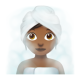 Woman In Steamy Room: Medium-Dark Skin Tone