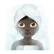 Woman In Steamy Room: Dark Skin Tone