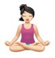 Woman In Lotus Position: Light Skin Tone