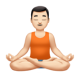 Man In Lotus Position: Light Skin Tone