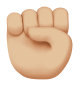 Raised Fist: Medium-Light Skin Tone