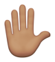 Raised Hand: Medium Skin Tone