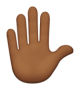 Raised Hand: Medium-Dark Skin Tone