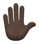 Raised Hand: Dark Skin Tone