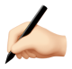 Writing Hand: Light Skin Tone