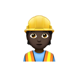 Construction Worker: Dark Skin Tone Sticker